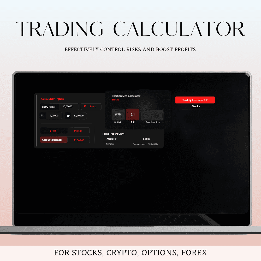 Trading Position Size Calculator in Excel for Stocks, Crypto, Options, and Forex